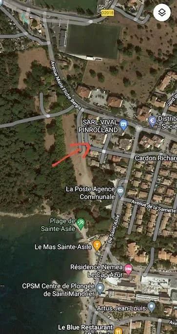 Lägenhet T2 Paisible, Wifi, Proche Plage Et Pinede Saint-Mandrier-sur-Mer Frankrike